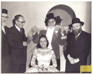 Rabbi Kramer at our Wedding.